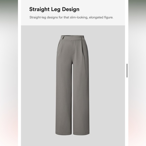 Halara Black High Waisted Plicated Side Pocket Straight Leg Work Pants NEW/NWOT! - Picture 9 of 16